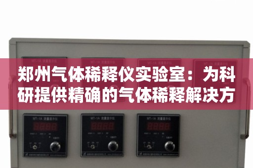 郑州气体稀释仪实验室：为科研提供精确的气体稀释解决方案